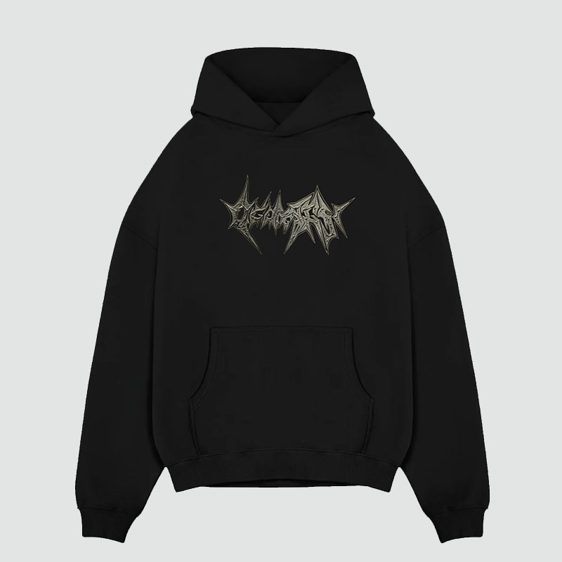 Goth print hoodie