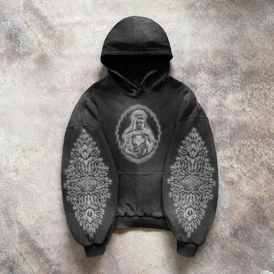 Vintage Religious Washed Hoodie