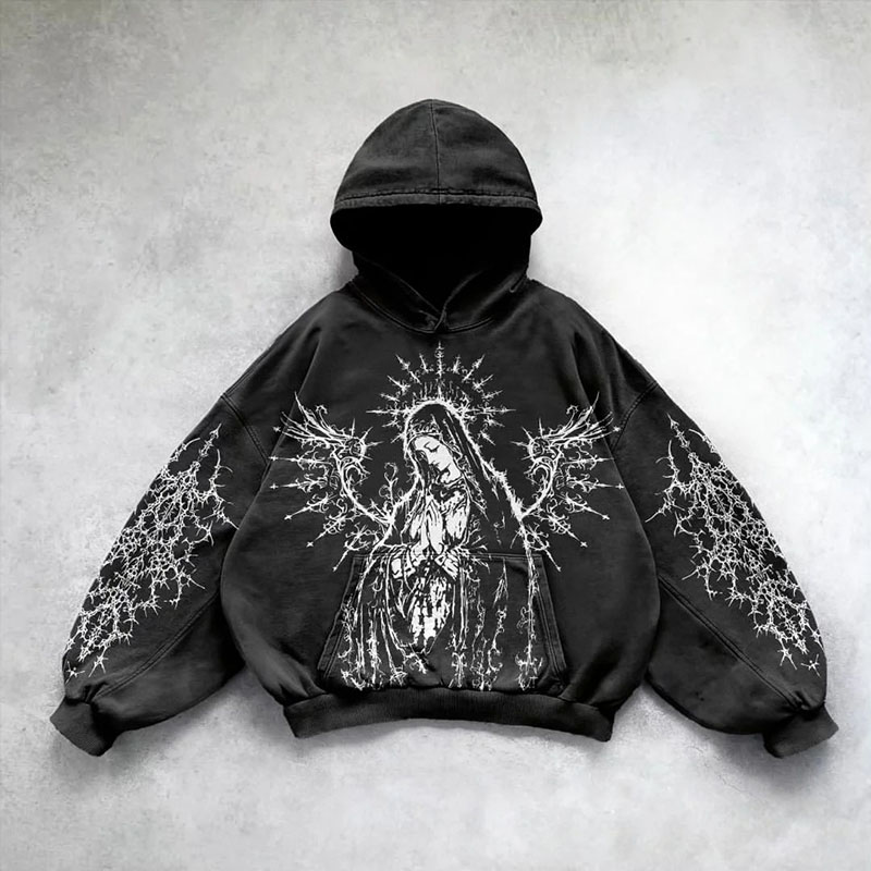 Vintage Religious Washed Hoodie