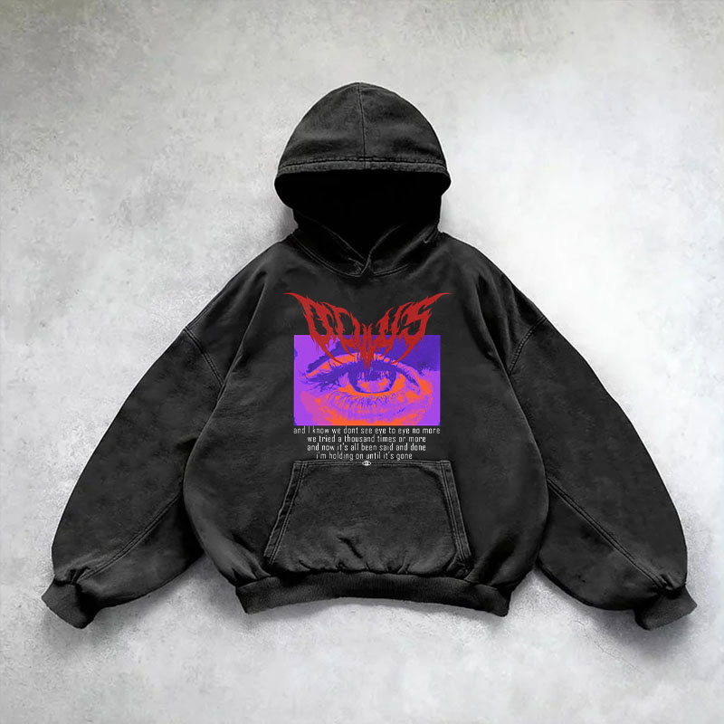 Y2K Goth Washed Hoodie