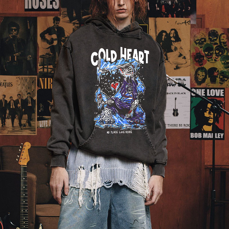 Y2K Cold Heart Washed Hoodie