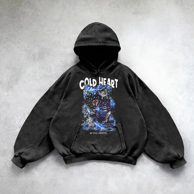 Y2K Cold Heart Washed Hoodie