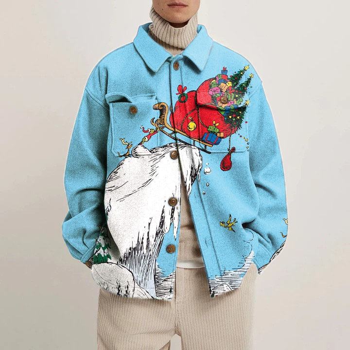 Christmas Graffiti Shirt Jacket