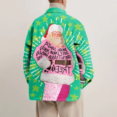 Christmas Graffiti Shirt Jacket