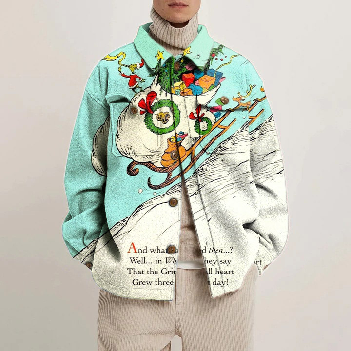 Christmas Graffiti Shirt Jacket