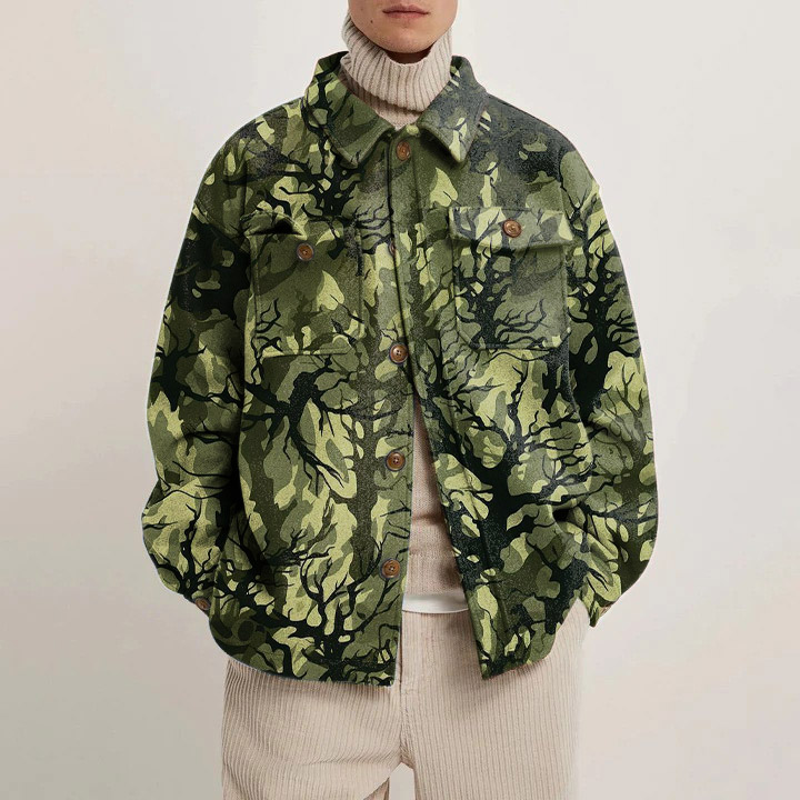 Jungle Camouflage Shirt Jacket