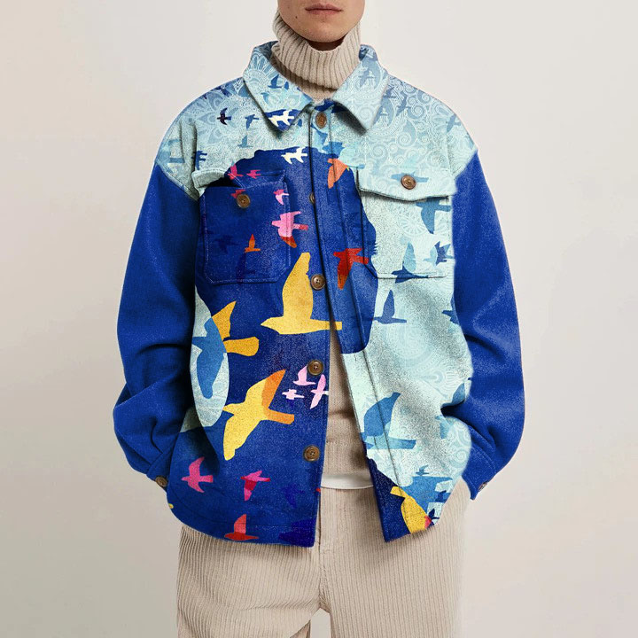 Art Illustration Shirt Jacket