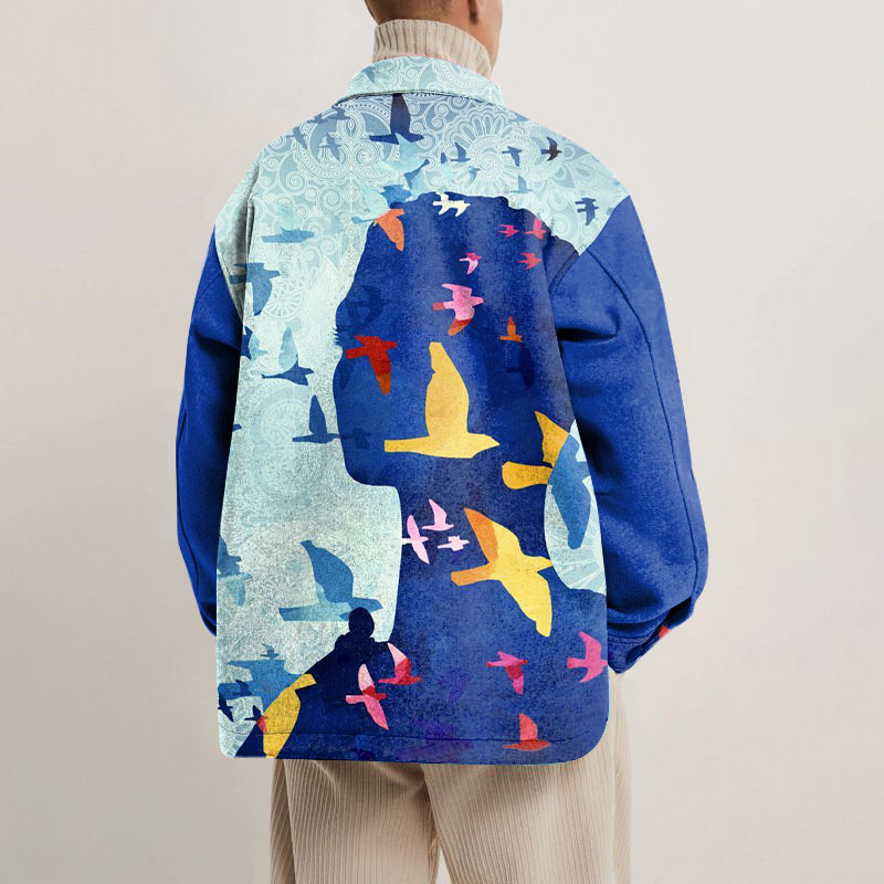 Art Illustration Shirt Jacket