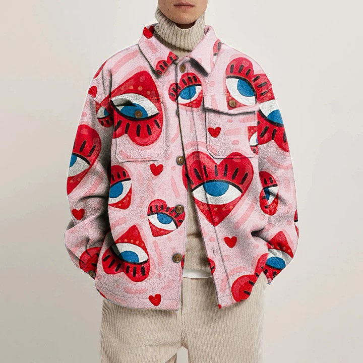 Love Eye Illustration Shirt Jacket