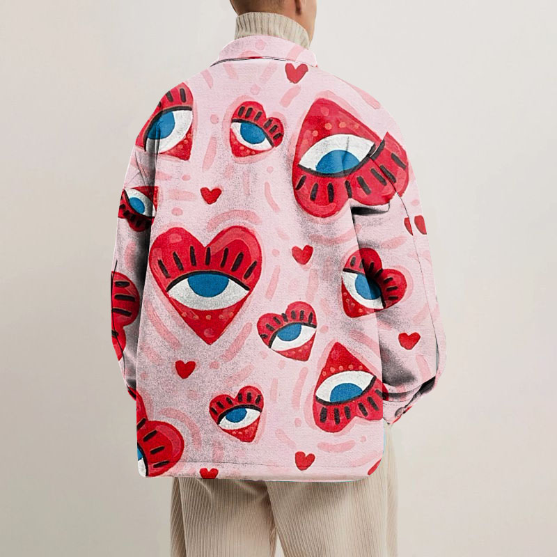 Love Eye Illustration Shirt Jacket