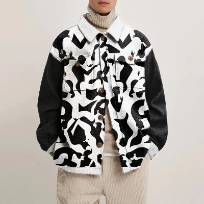 Abstract Illustration Shirt Jacket