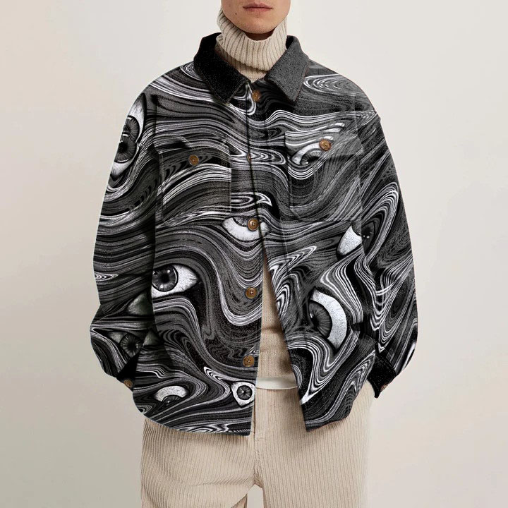 Art Line Eyes Shirt Jacket