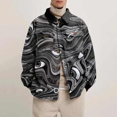 Art Line Eyes Shirt Jacket