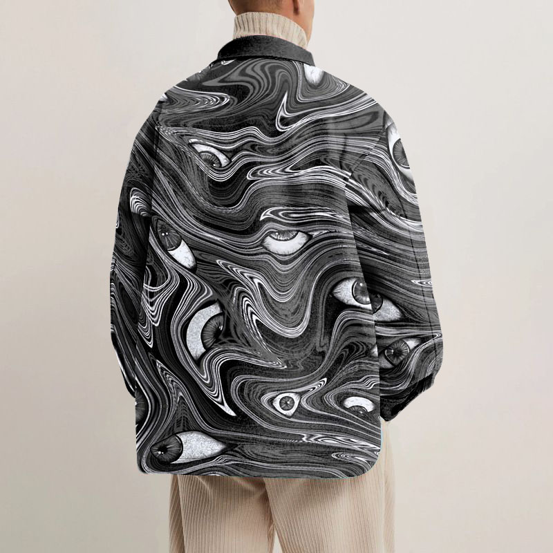 Art Line Eyes Shirt Jacket