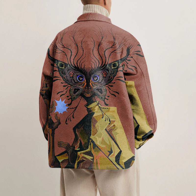 Abstract Art Print Shirt Jacket