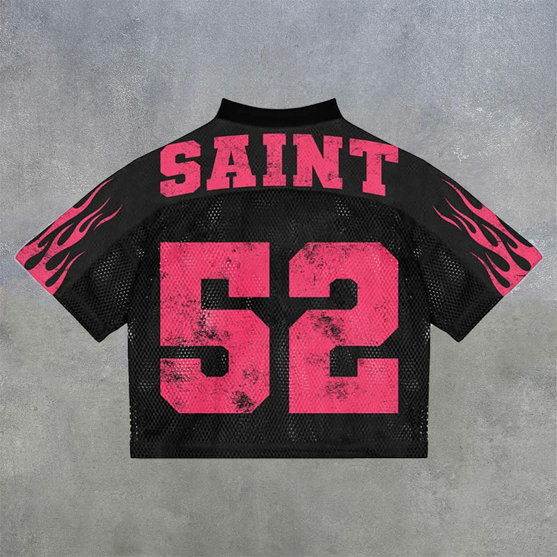 NO'52 Print Mesh Jersey