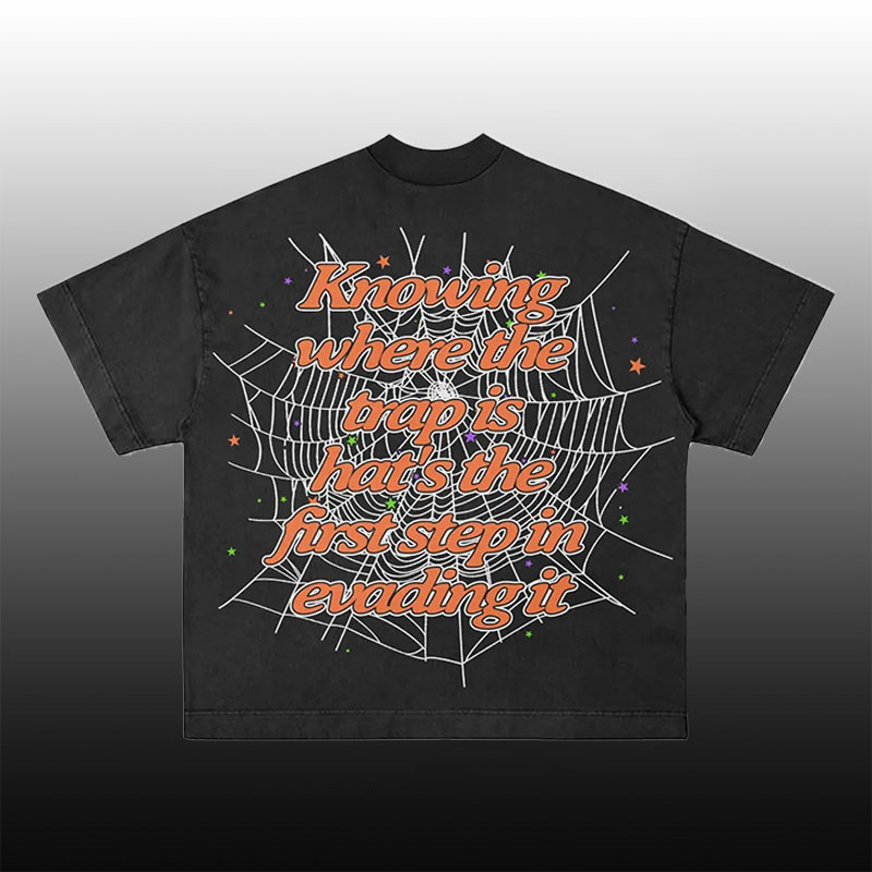 Spider Letter Print T-Shirt