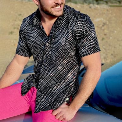 Men's Loose Printed Beach Shirt