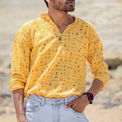 Men's Casual Printed Pullover Shirt