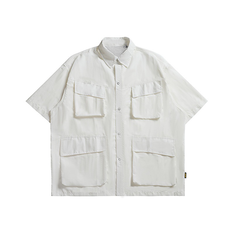 Japanese Workwear Large Pocket Short Sleeve Shirt