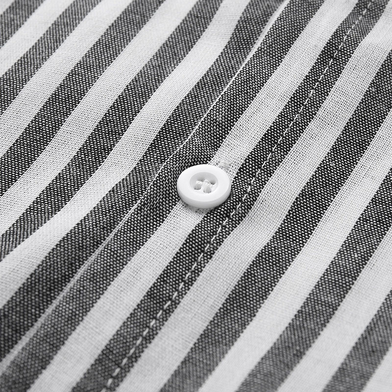 Striped Print Short-sleeved Shirt