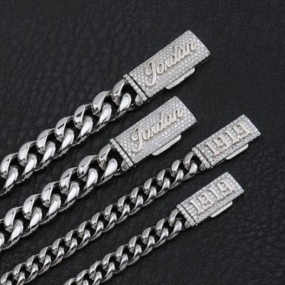Customized Name/Number Clasp Cuban Link Chain
