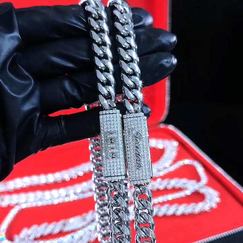 Customized Name/Number Clasp Cuban Link Chain