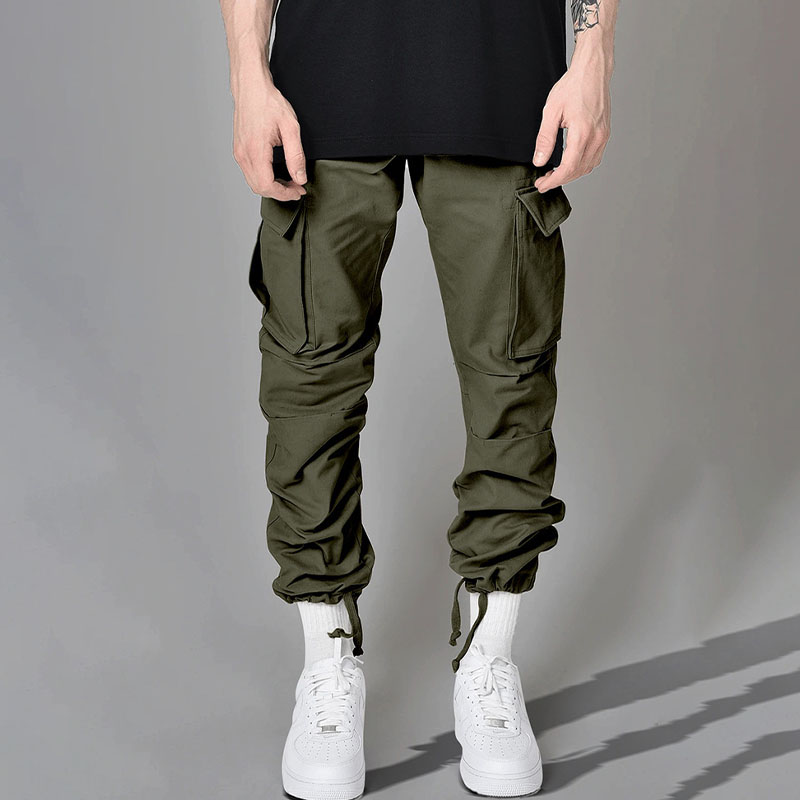 Fashion Multi Pocket Drawstring Men's Cargo Pants