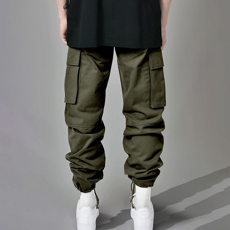 Fashion Multi Pocket Drawstring Men's Cargo Pants