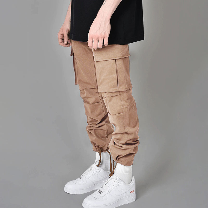 Fashion Multi Pocket Drawstring Men's Cargo Pants