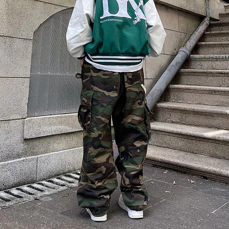Retro Hiphop Camouflage Overalls