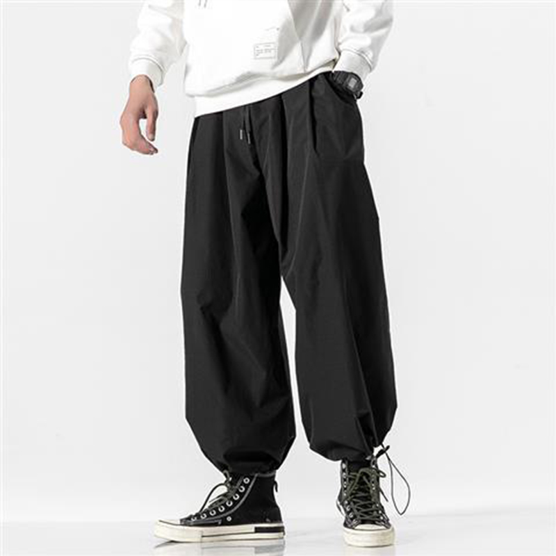 Japanese Style Loose Drawstring Bloomers Wide Leg Pants