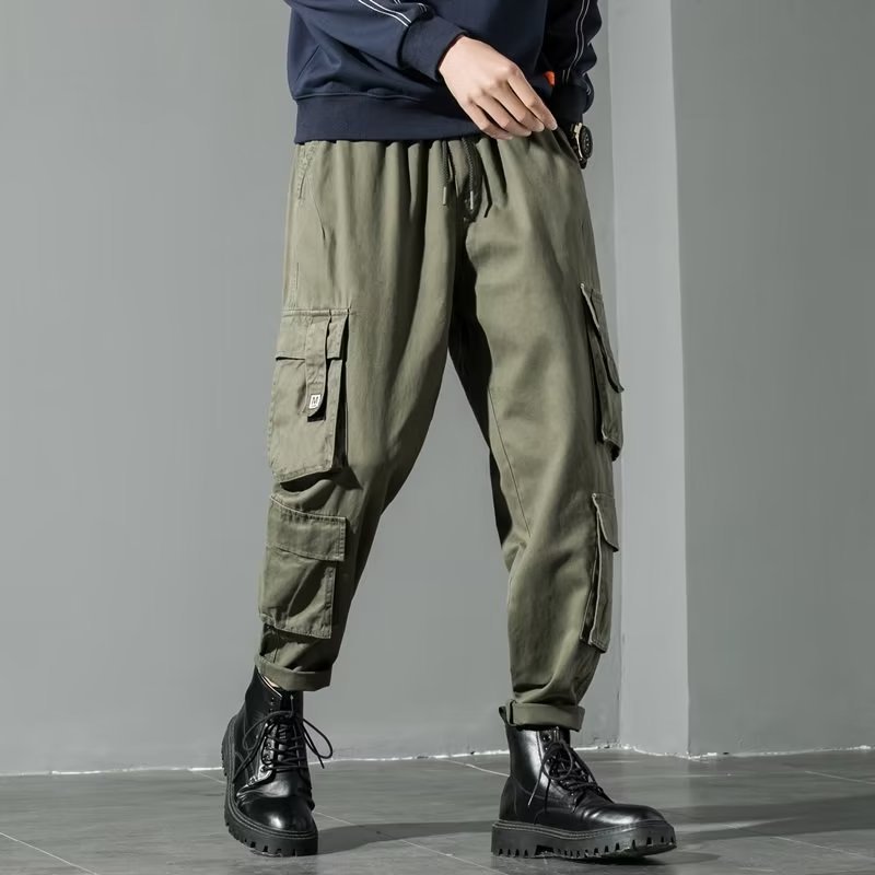 Men‘s Japanese Retro Multi-Pocket Overalls