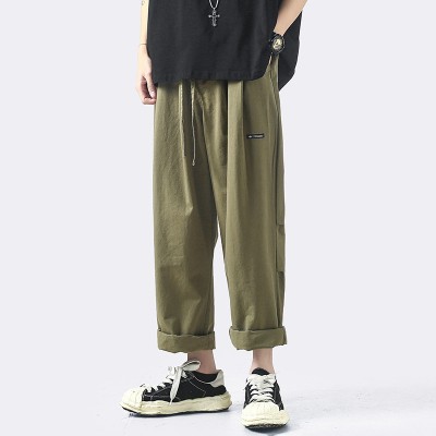 Simple Loose Casual Cropped Pants