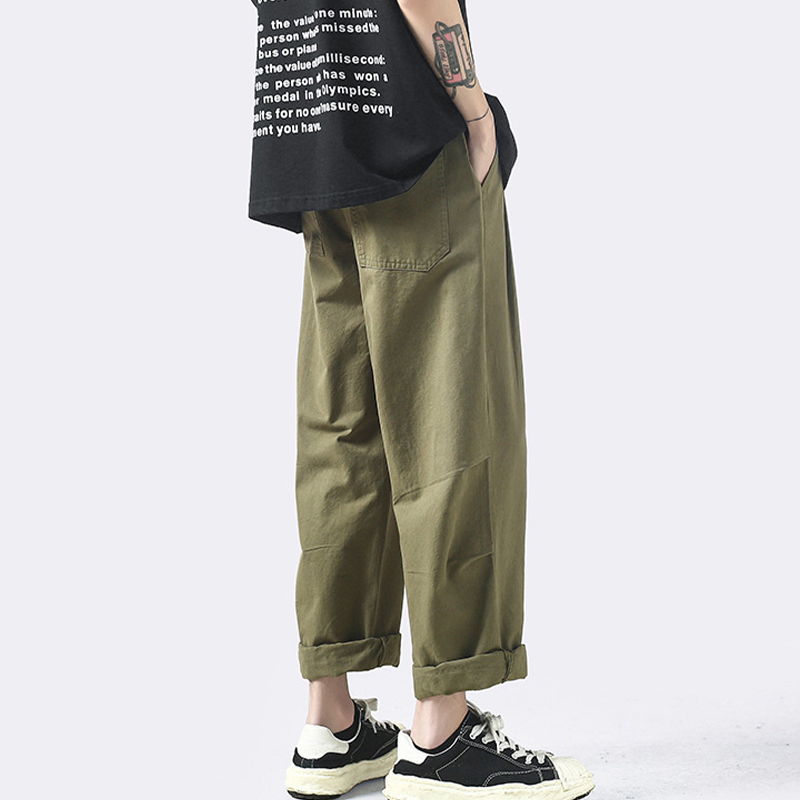 Simple Loose Casual Cropped Pants