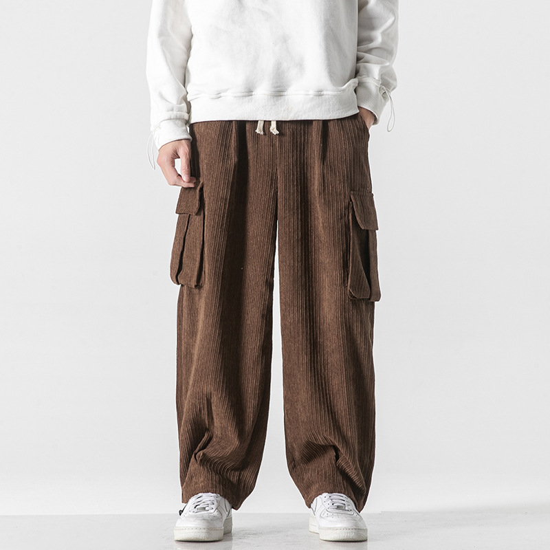 Corduroy Loose Cargo Pants