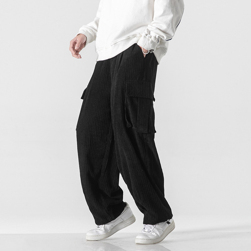 Corduroy Loose Cargo Pants