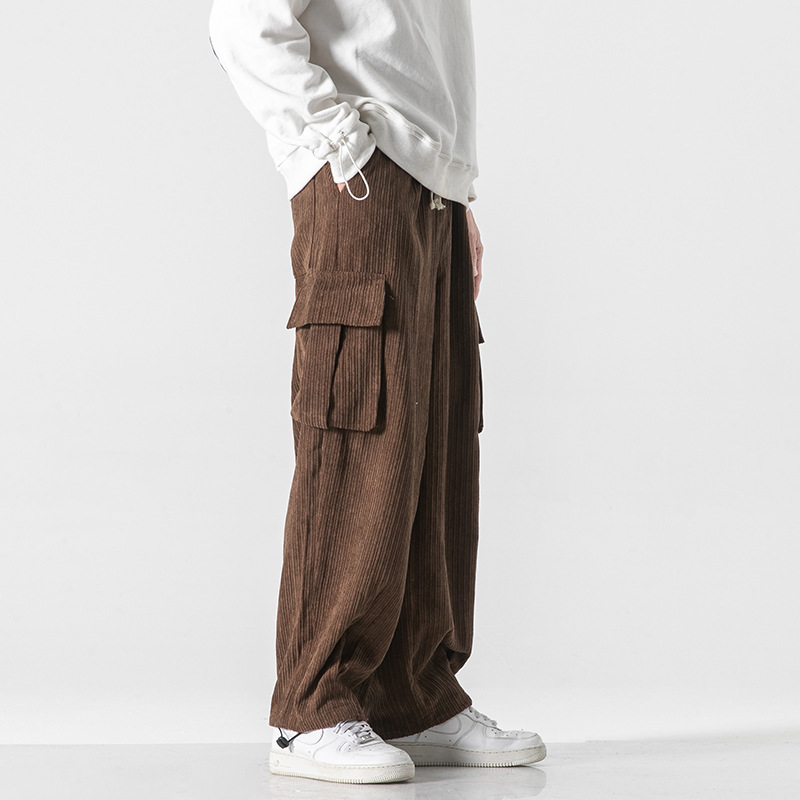 Corduroy Loose Cargo Pants