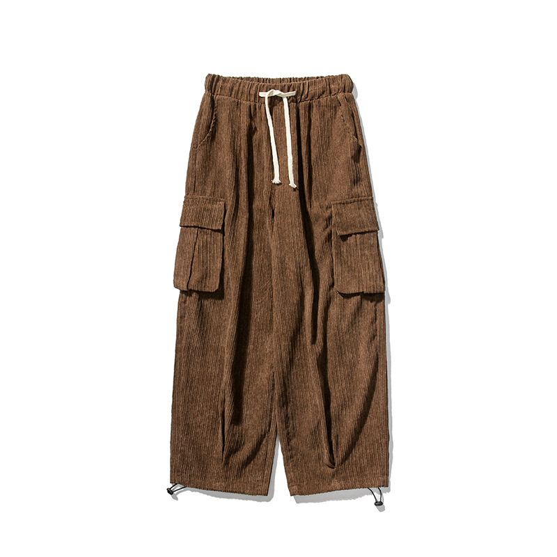 Corduroy Loose Cargo Pants