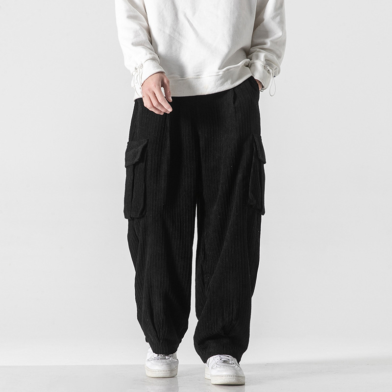 Corduroy Loose Cargo Pants