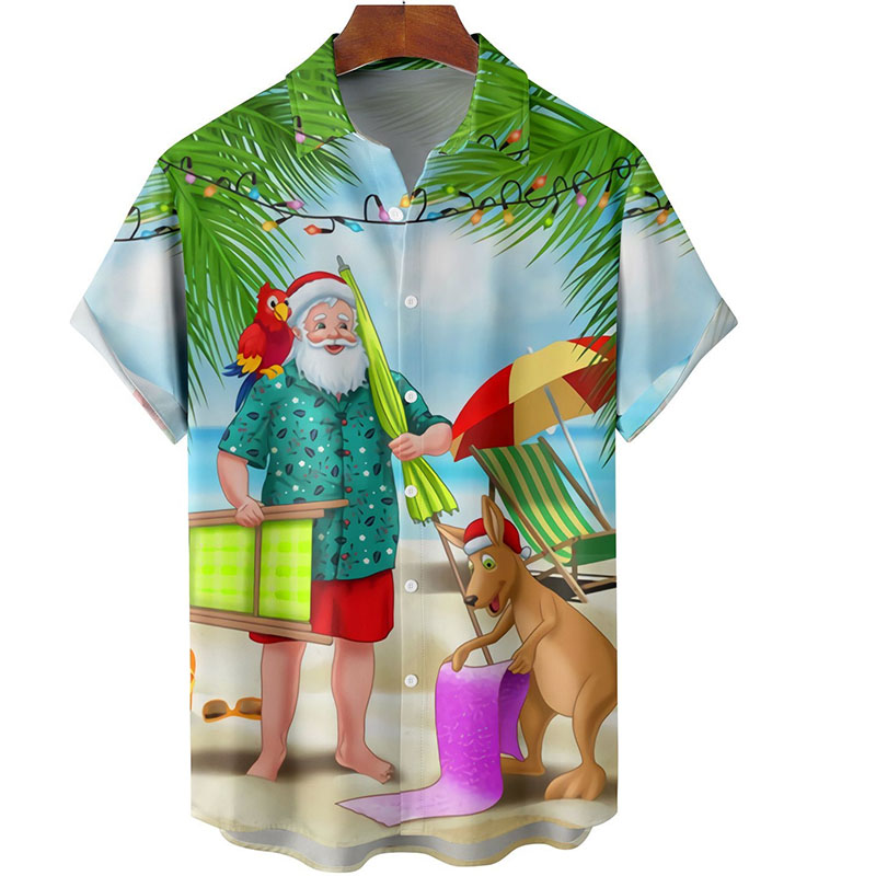 Hawaiian Christmas Printed Shirt