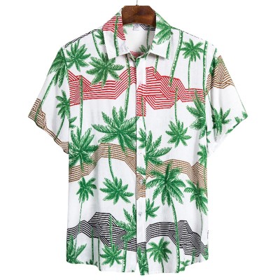 Casual Beach Coconut Tree Printed Shirt