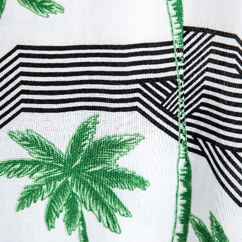 Casual Beach Coconut Tree Printed Shirt