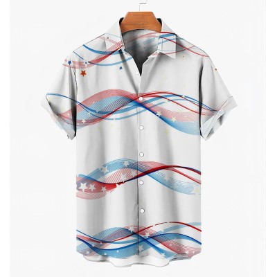 Independence Day Elements 3D Printed Casual Shirt