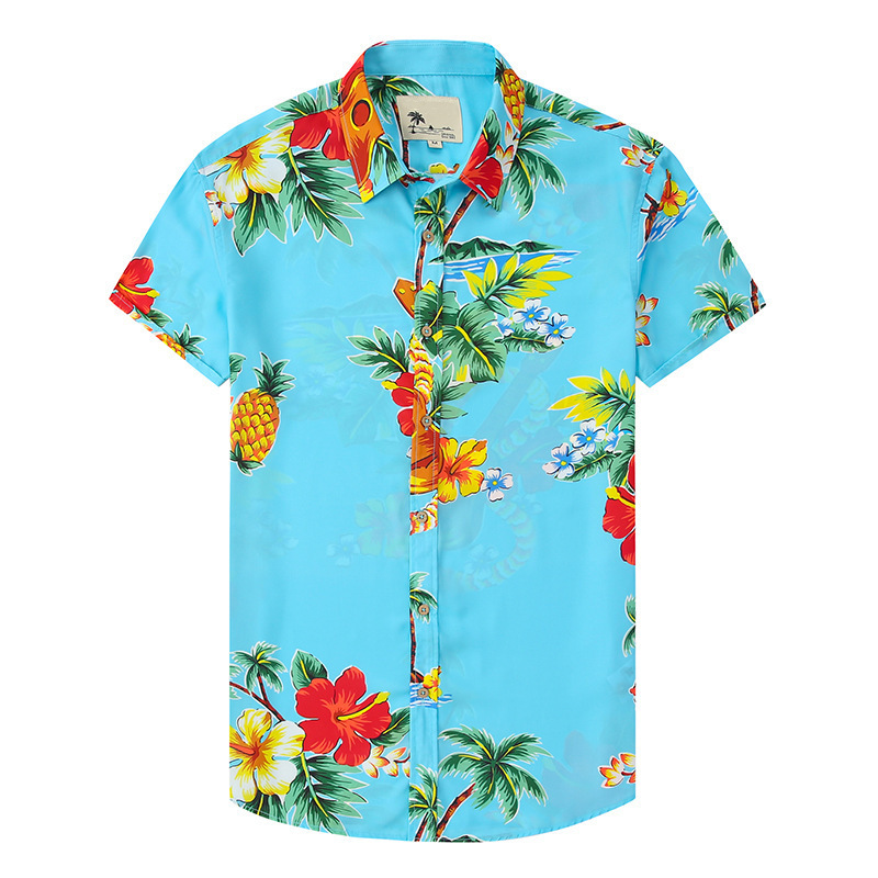 Tropical Print Hawaiian Shirt