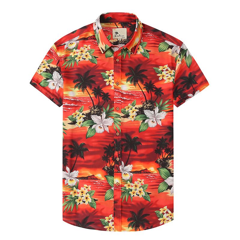 Tropical Print Hawaiian Shirt