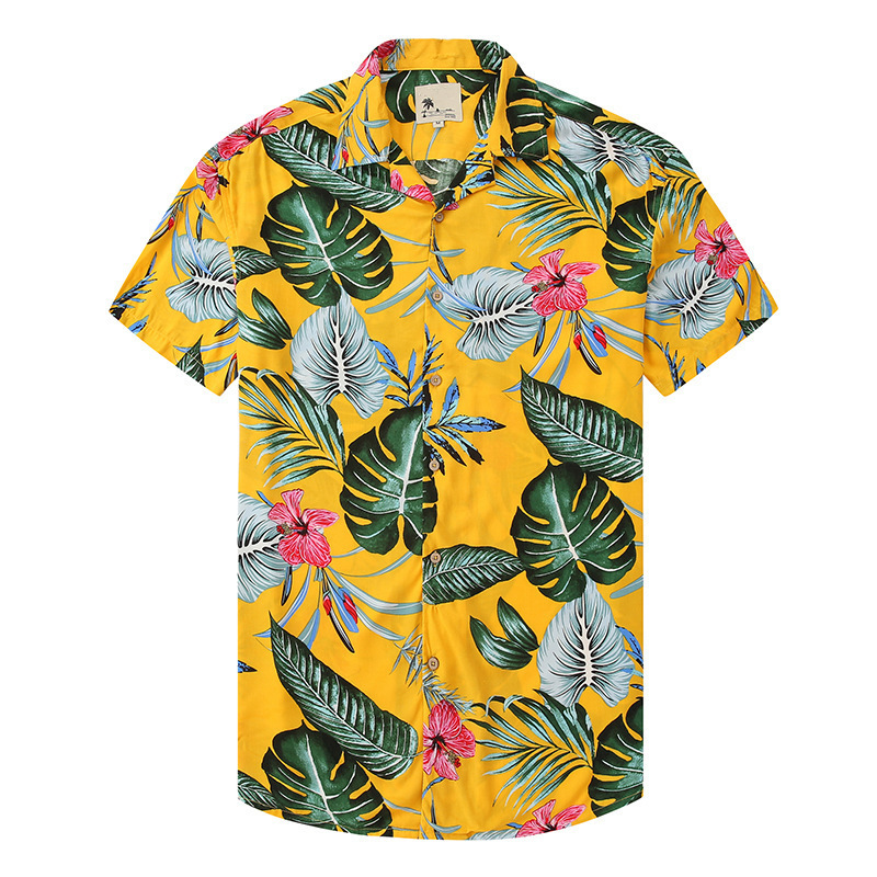 Tropical Print Hawaiian Shirt