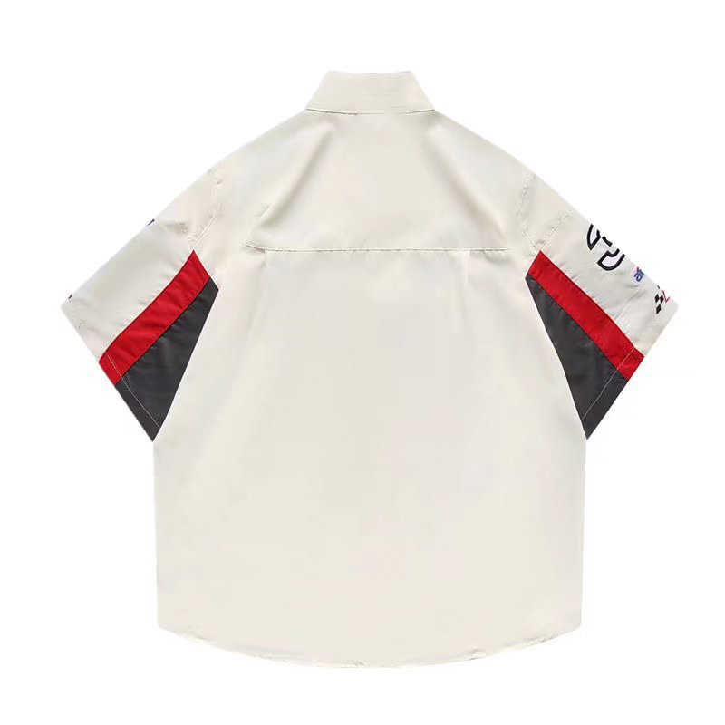 Embroidered Shirt With Vintage Racing Elements
