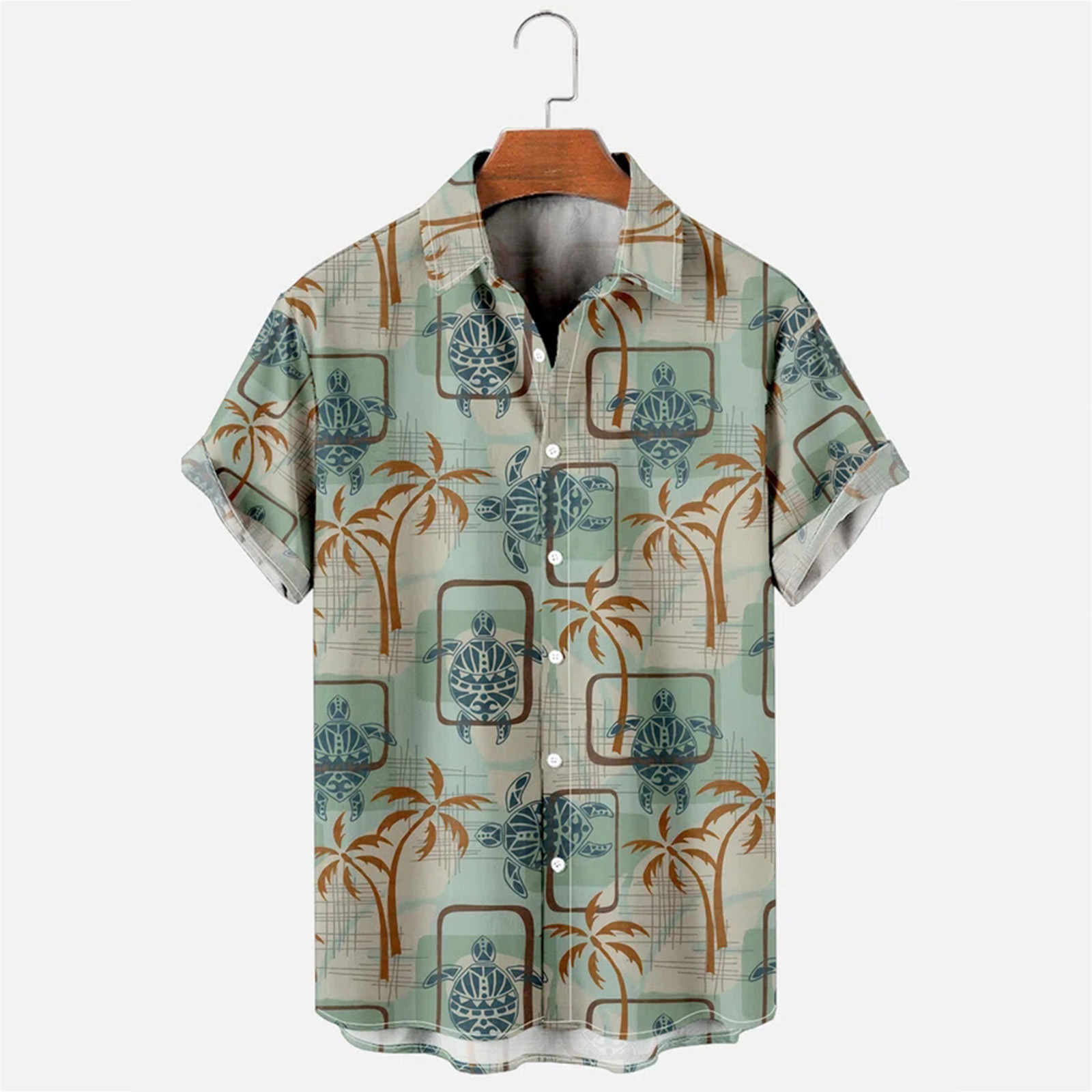 Creative Graphic Print Beach Shirt