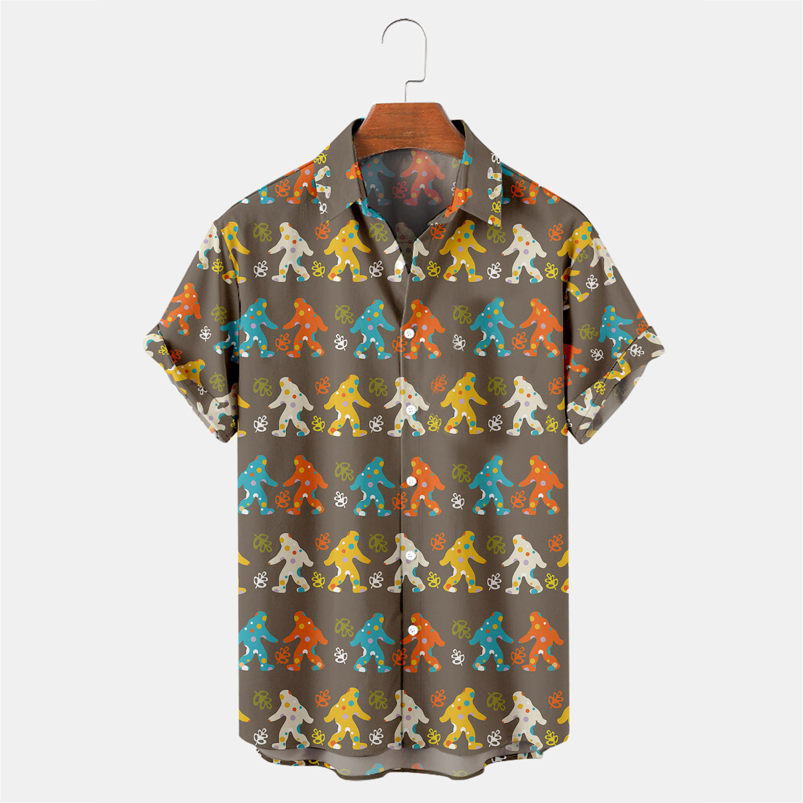 Creative Graphic Print Beach Shirt